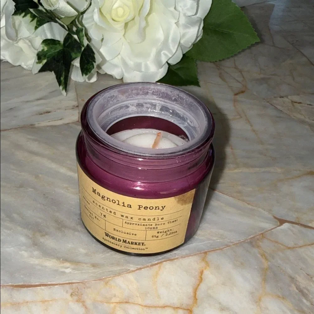 Cost Plus World Market Magnolia‎ Peony Candle - Rich Purple
